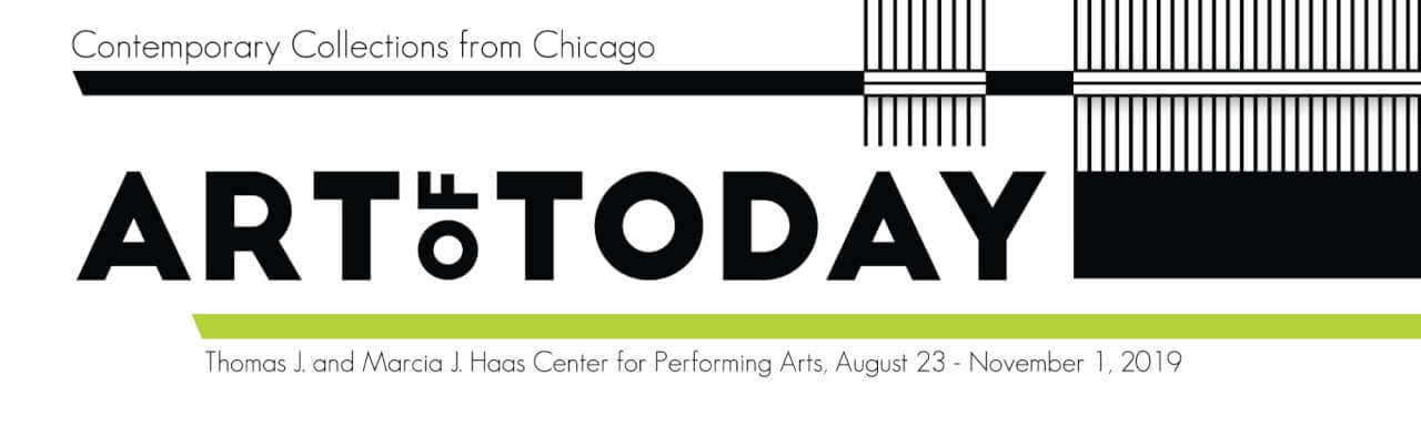 Black text with green bar beneath that reads "Art of Today: Contemporary Collections from Chicago